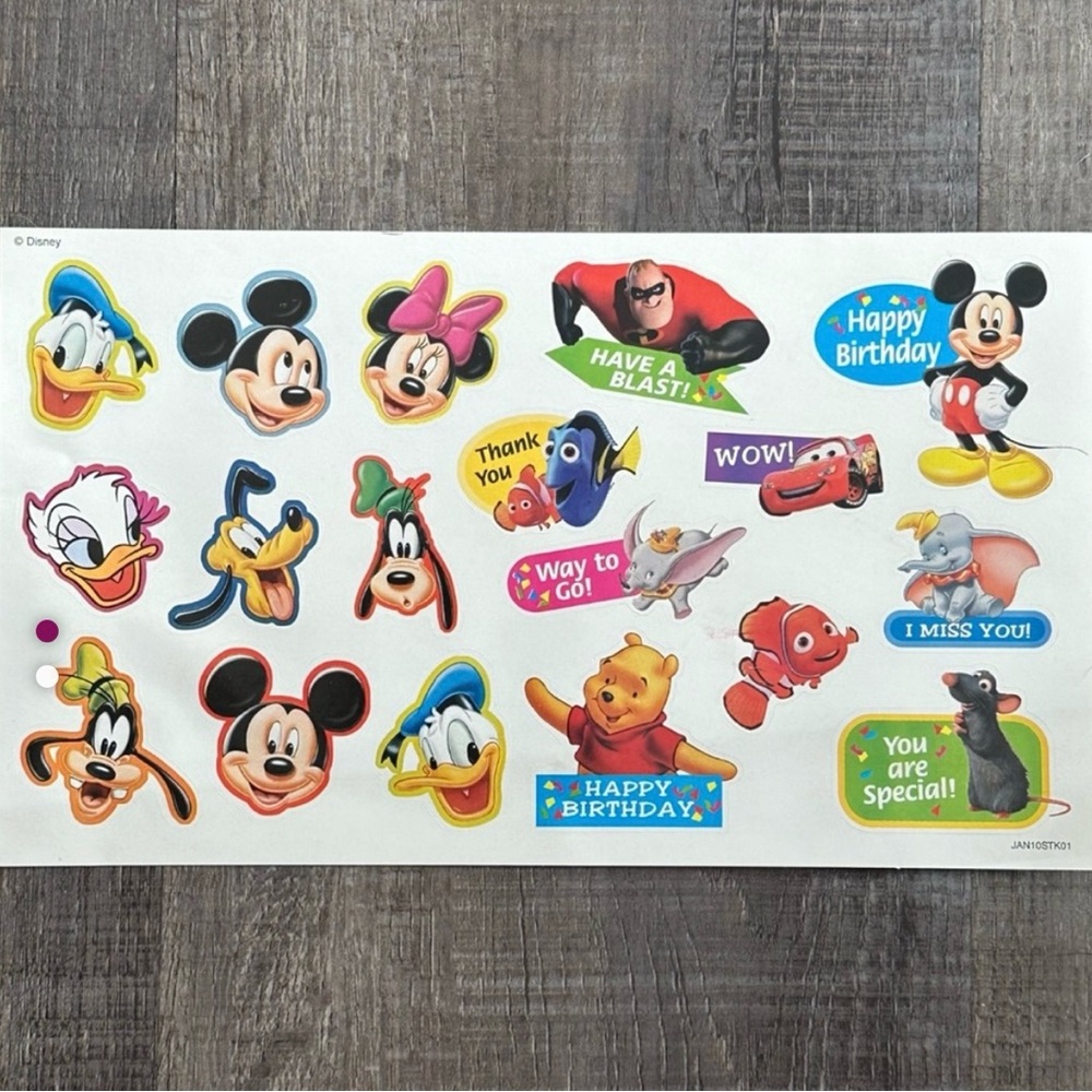 💞 New Mickey Mouse & Friends Disney Scrapbook Stickers